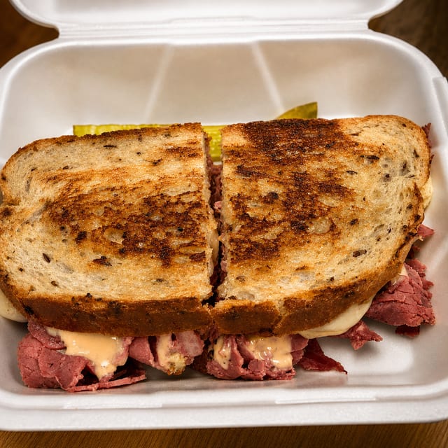 Reuben on Rye Sandwich.